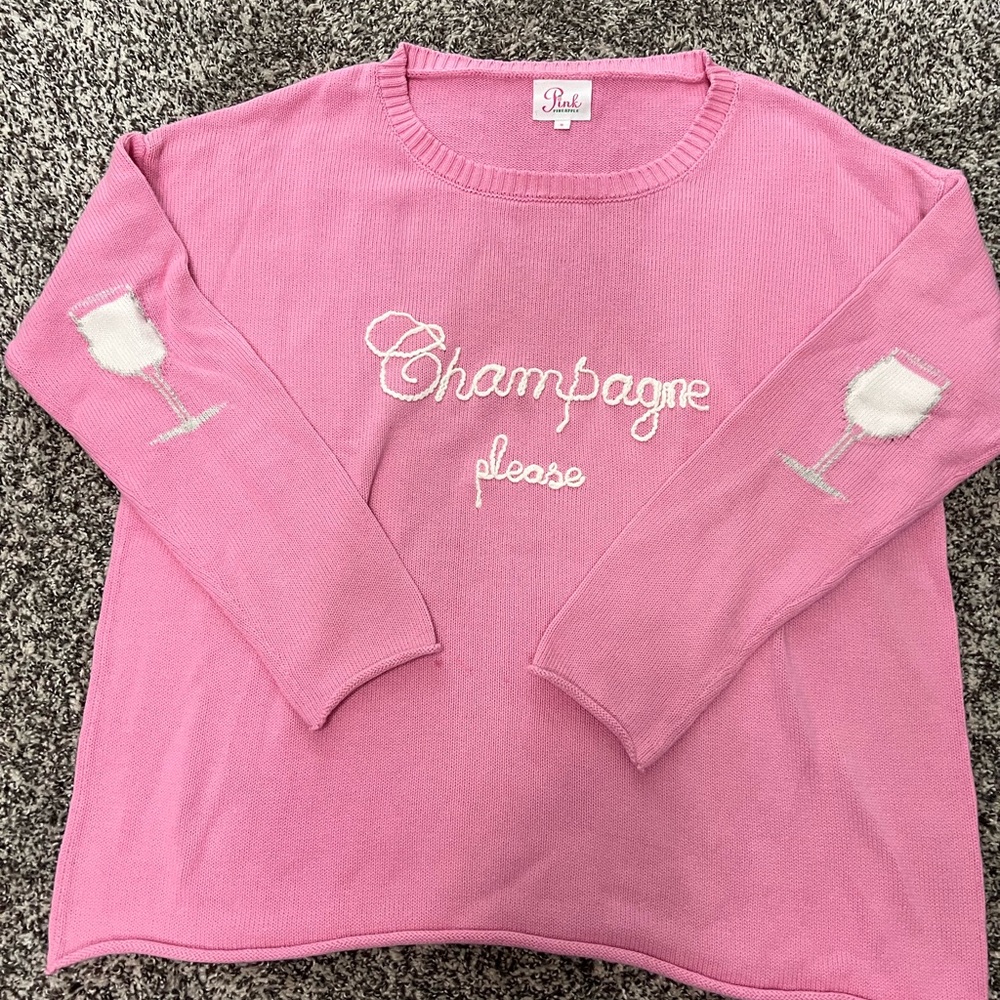 Pink Champagne Please Sweater